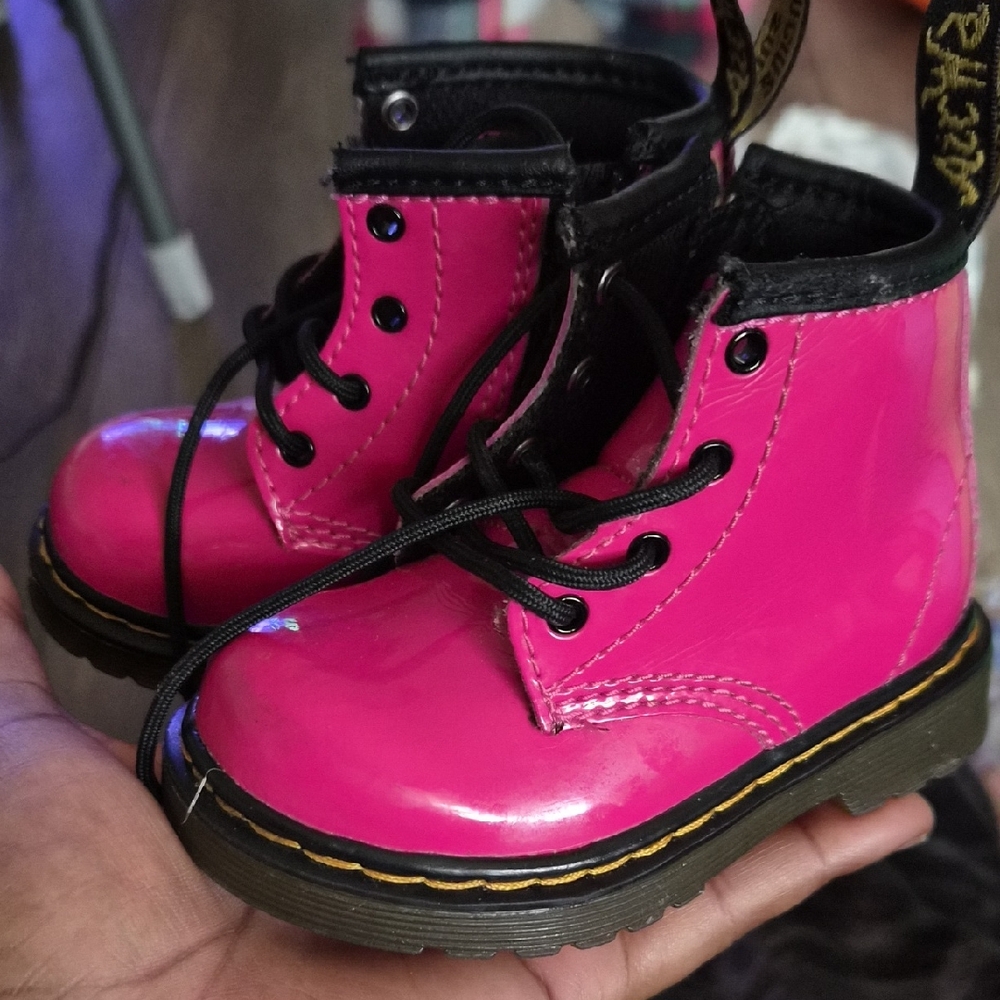 Dr. Martens Pink and Black Boots